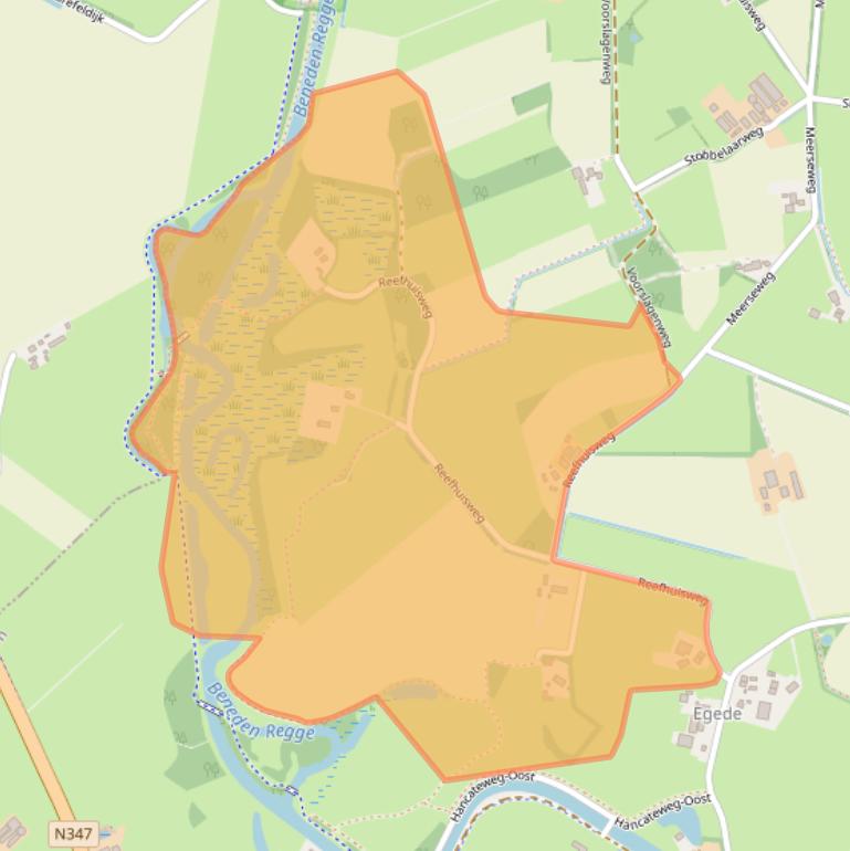 Kaart van postcodegebied 7447TA.