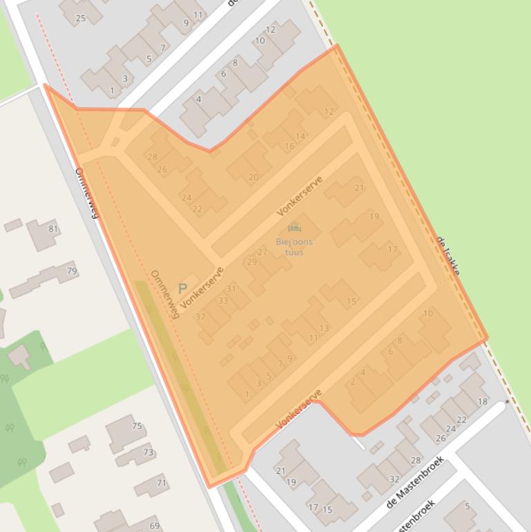 Kaart van postcodegebied 7447VE.