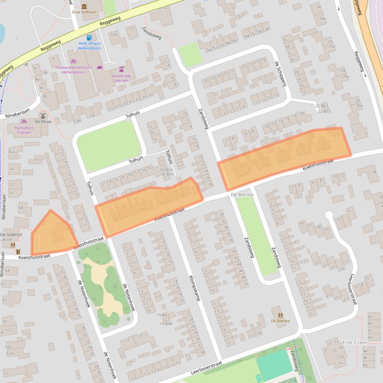 Kaart van postcodegebied 7447XN.