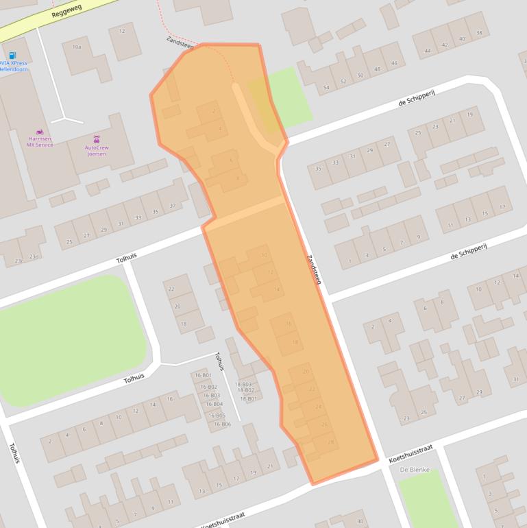 Kaart van postcodegebied 7447XW.