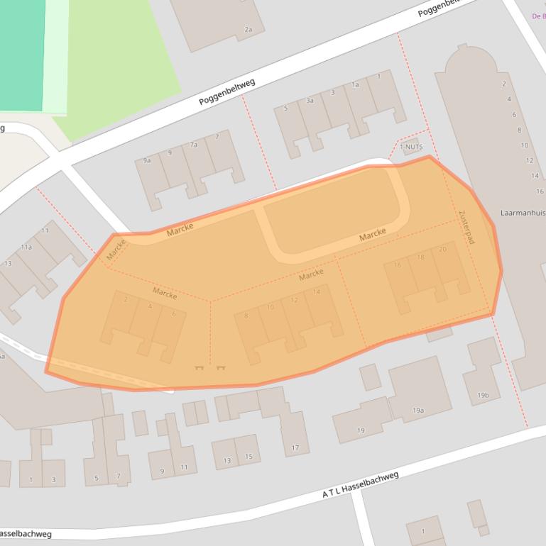 Kaart van postcodegebied 7448AB.