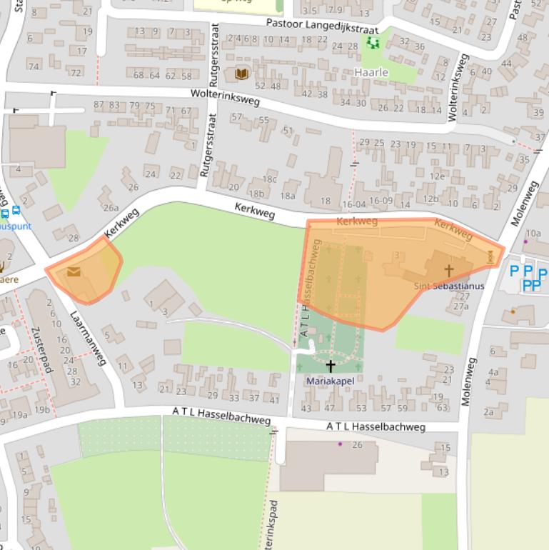 Kaart van postcodegebied 7448AC.