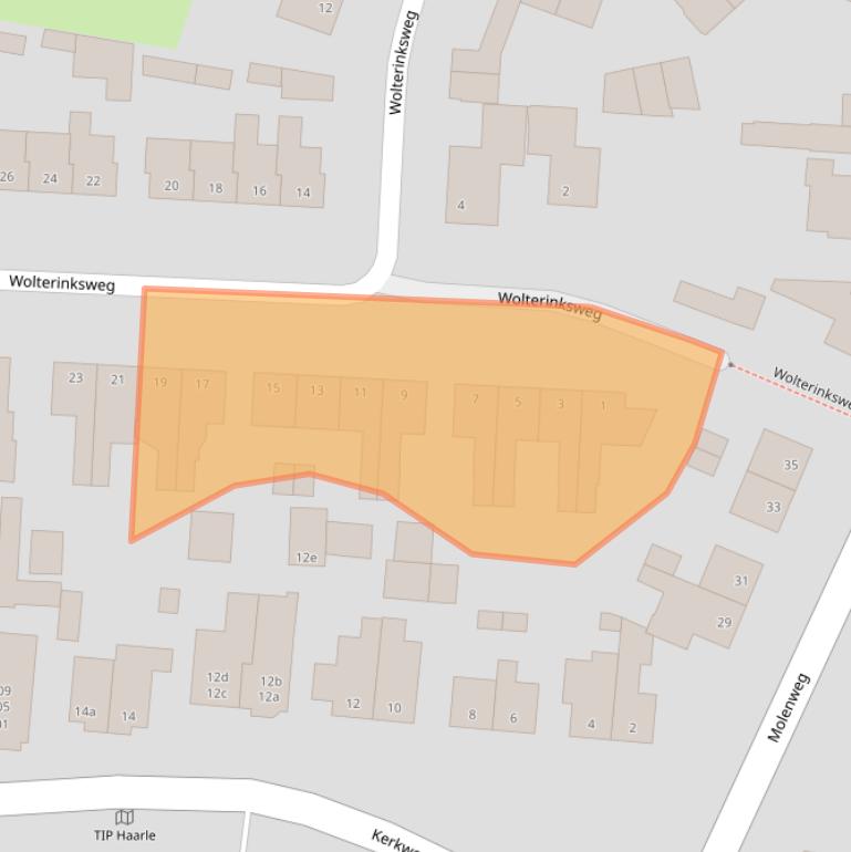 Kaart van postcodegebied 7448AE.