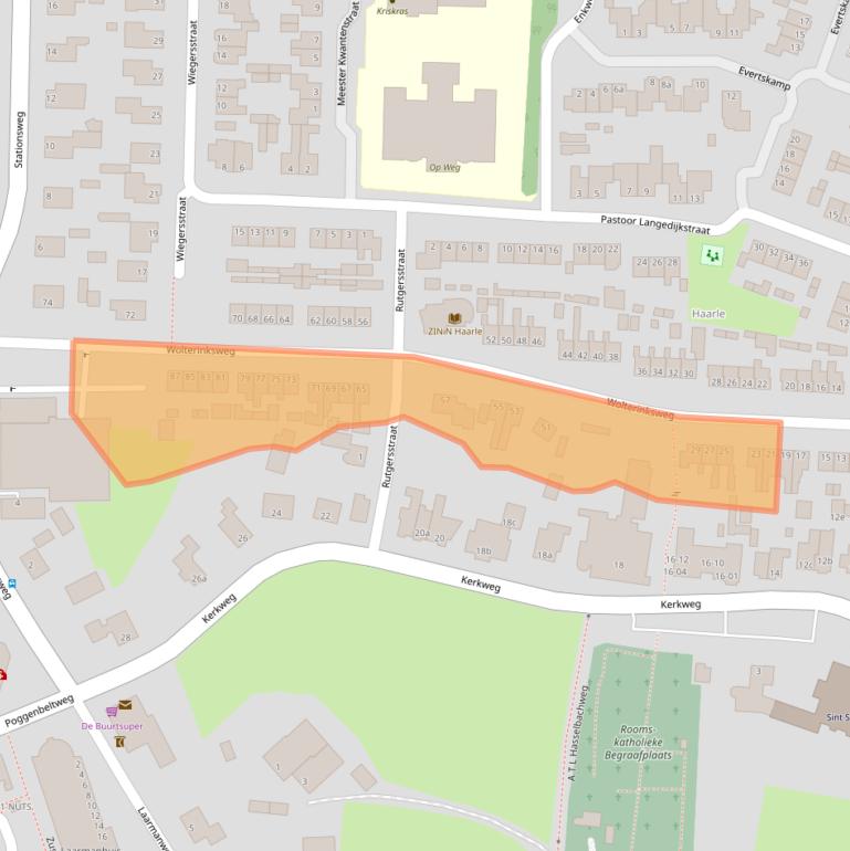 Kaart van postcodegebied 7448AG.