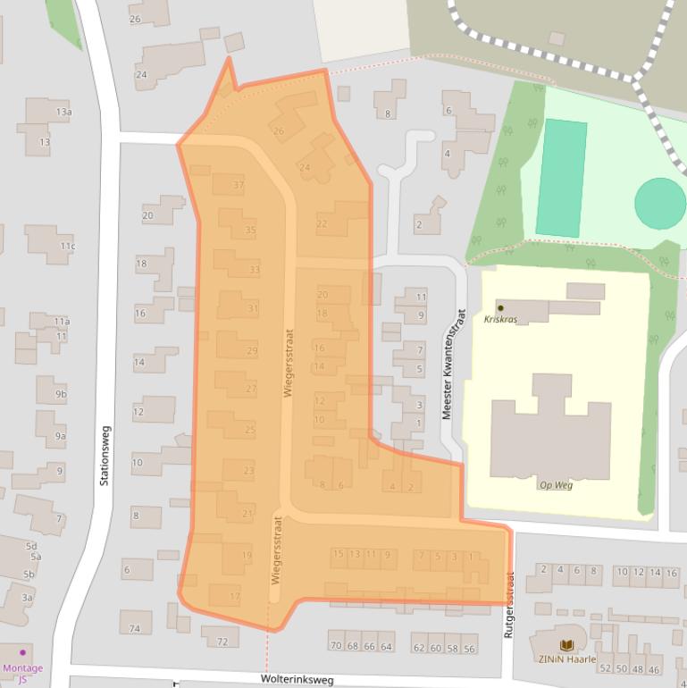 Kaart van postcodegebied 7448AK.