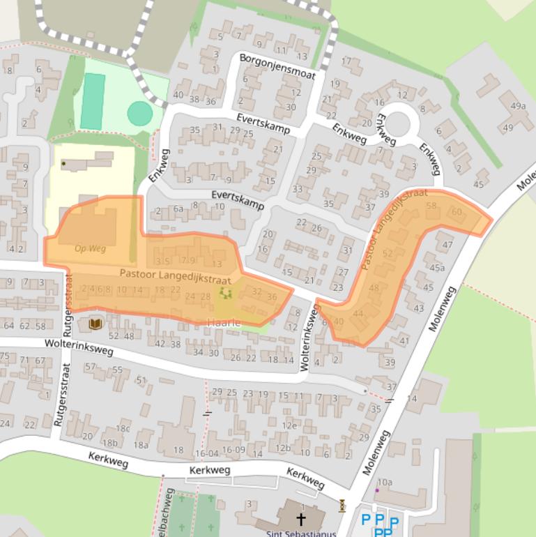 Kaart van postcodegebied 7448AL.