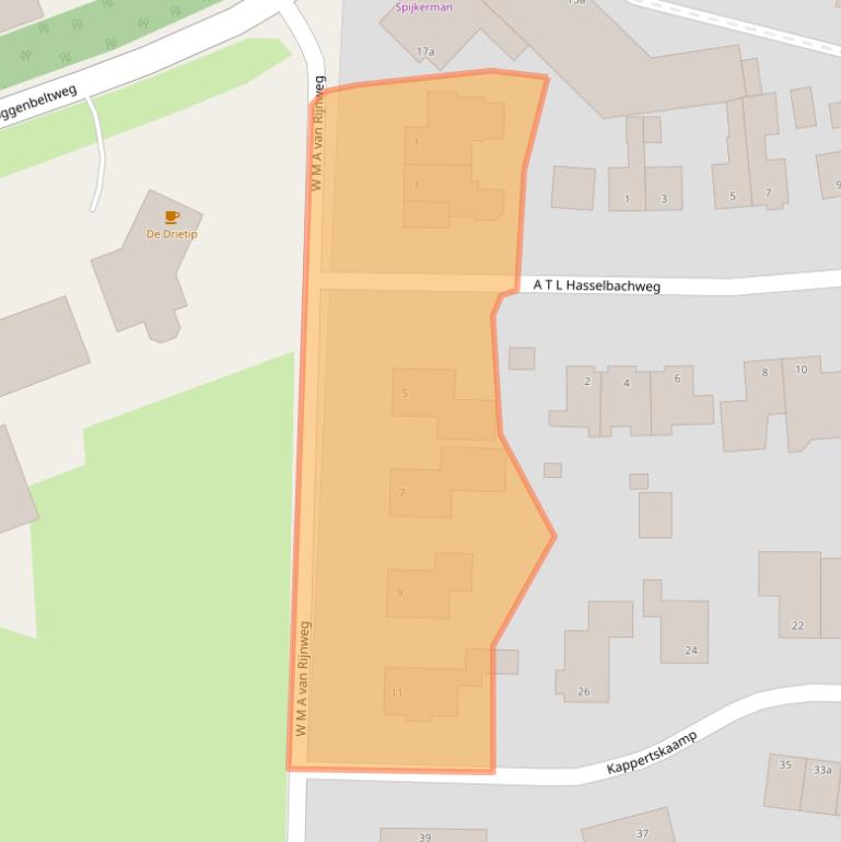 Kaart van postcodegebied 7448AS.