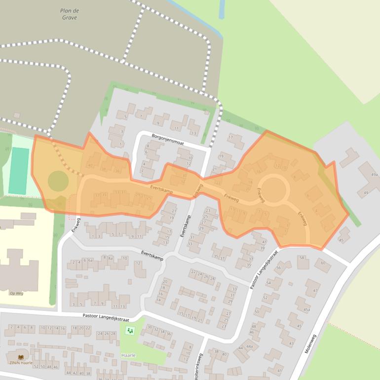 Kaart van postcodegebied 7448AX.