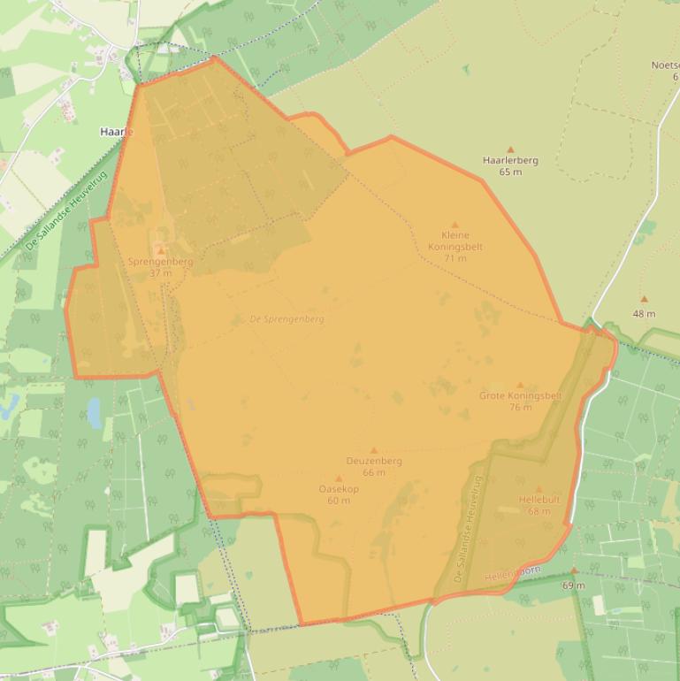 Kaart van postcodegebied 7448PB.