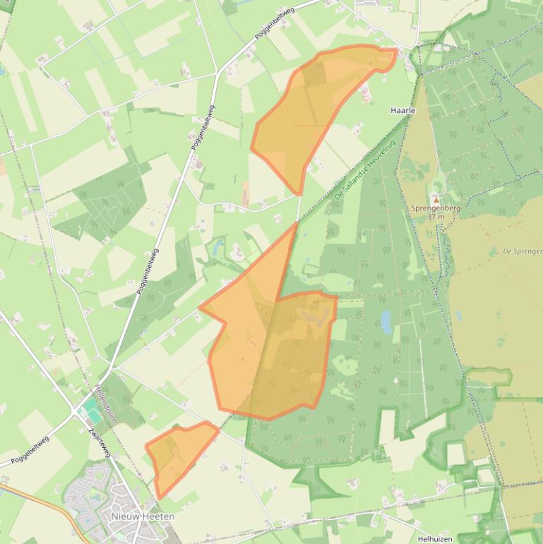 Kaart van postcodegebied 7448PH.