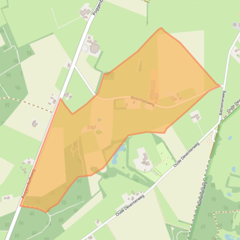 Kaart van postcodegebied 7448PK.