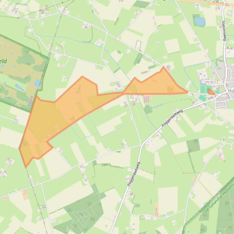 Kaart van postcodegebied 7448PR.