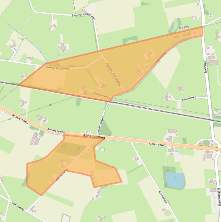 Kaart van postcodegebied 7448PZ.