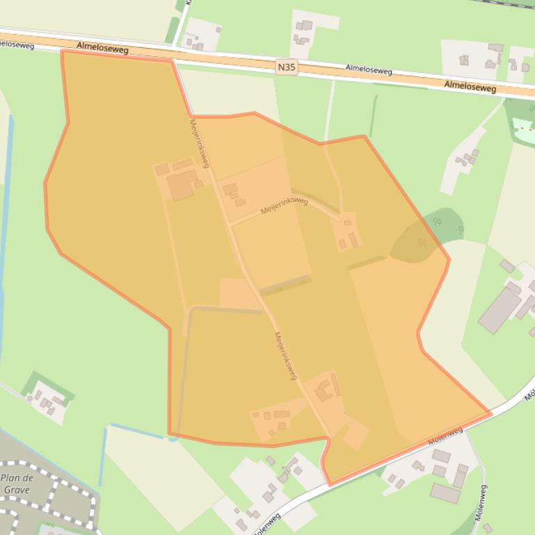 Kaart van postcodegebied 7448RG.