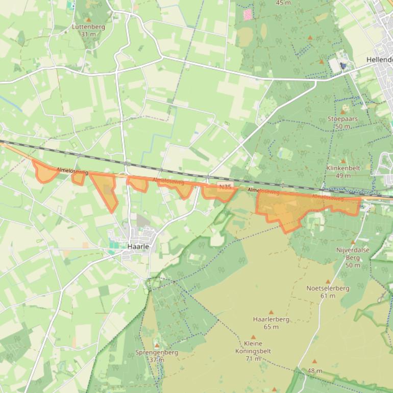 Kaart van postcodegebied 7448RM.