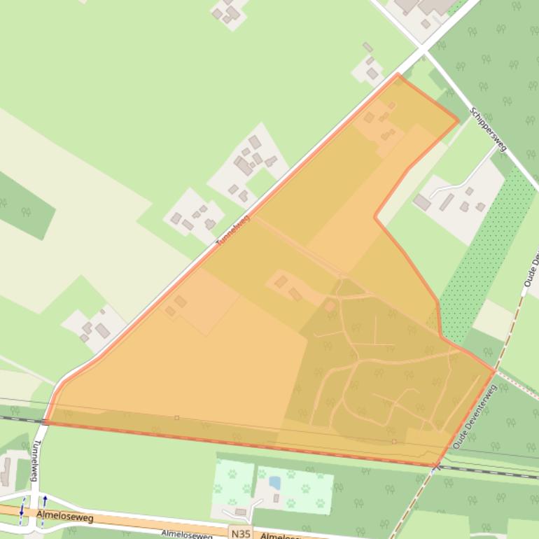 Kaart van postcodegebied 7448RW.