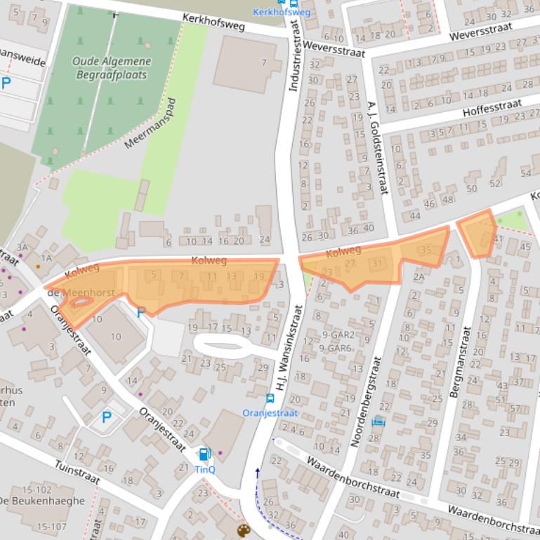 Kaart van postcodegebied 7451AA.