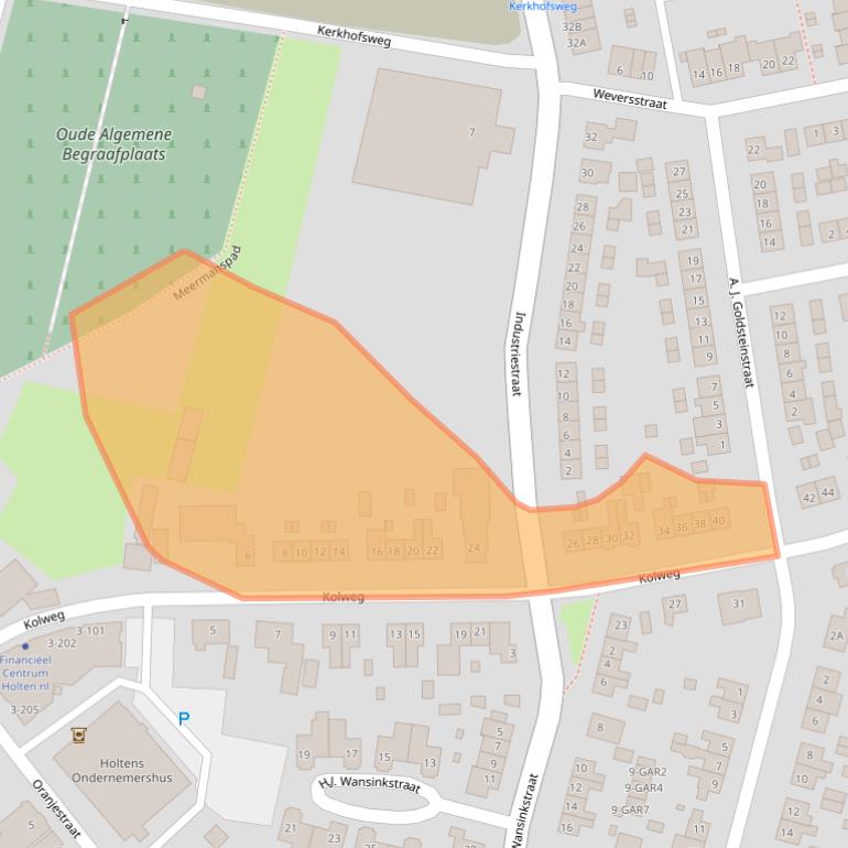 Kaart van postcodegebied 7451AC.
