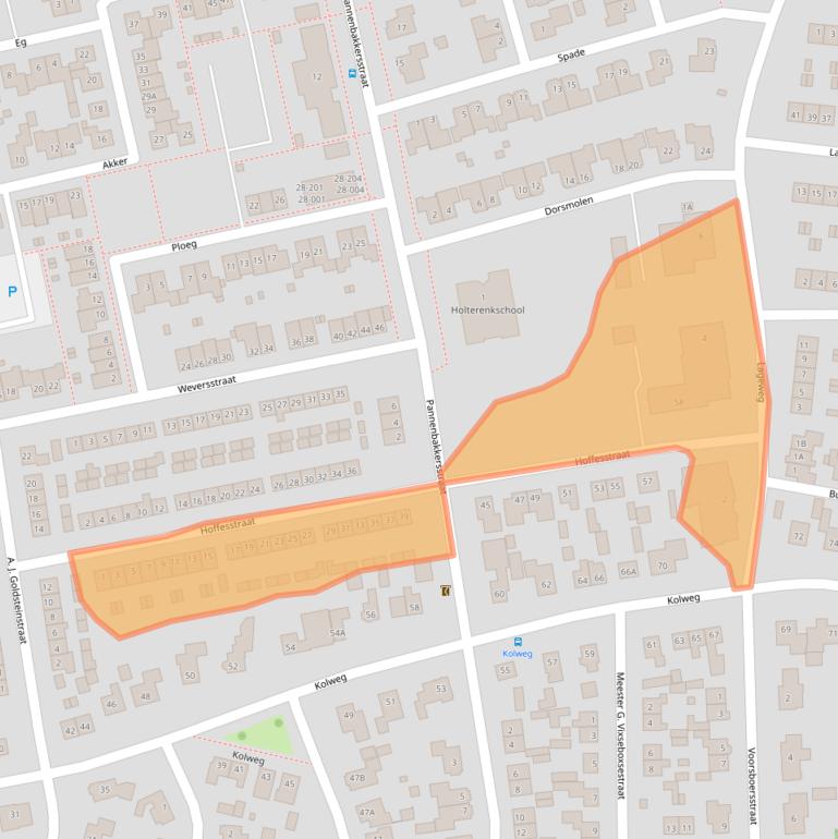 Kaart van postcodegebied 7451AE.