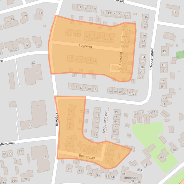 Kaart van postcodegebied 7451AH.