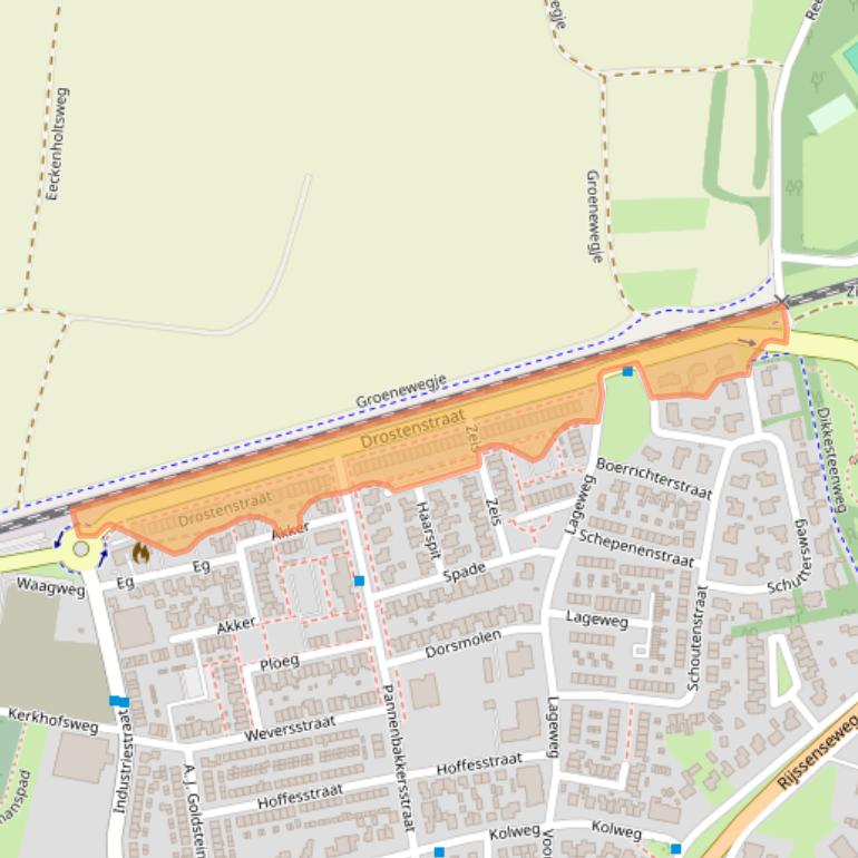 Kaart van postcodegebied 7451AJ.