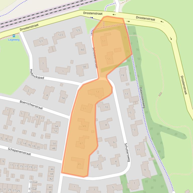 Kaart van postcodegebied 7451AR.