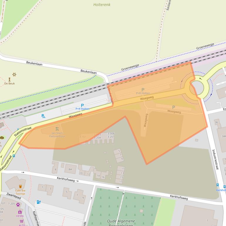 Kaart van postcodegebied 7451AZ.