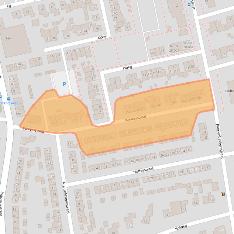 Kaart van postcodegebied 7451BC.
