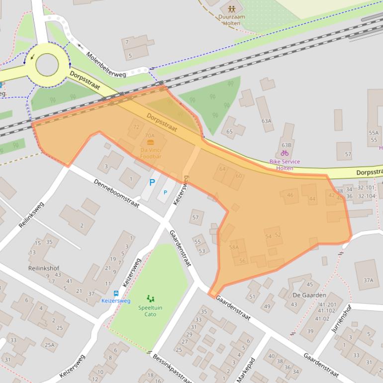 Kaart van postcodegebied 7451BW.