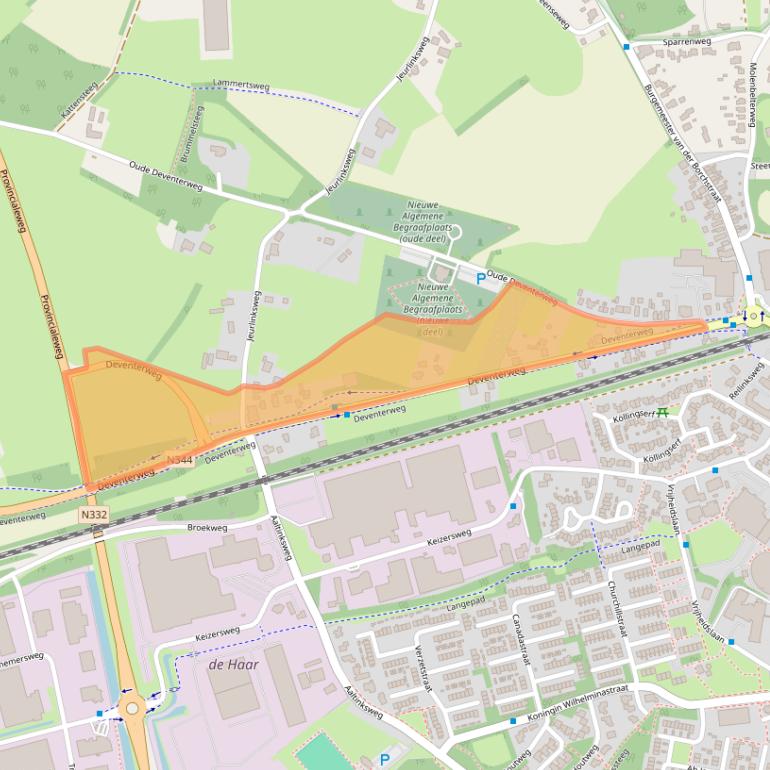 Kaart van postcodegebied 7451BX.