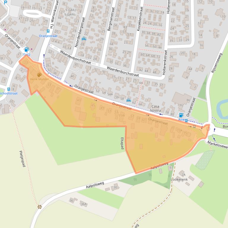 Kaart van postcodegebied 7451CB.