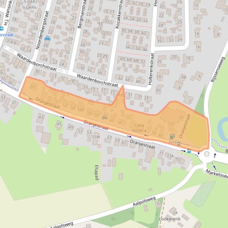 Kaart van postcodegebied 7451CD.