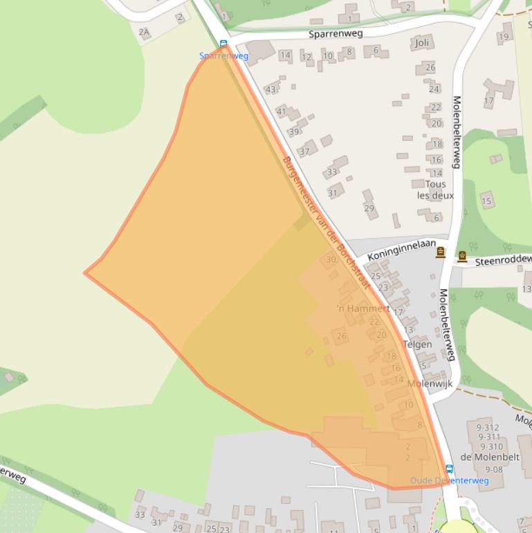 Kaart van postcodegebied 7451CH.