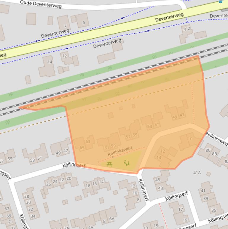 Kaart van postcodegebied 7451CP.