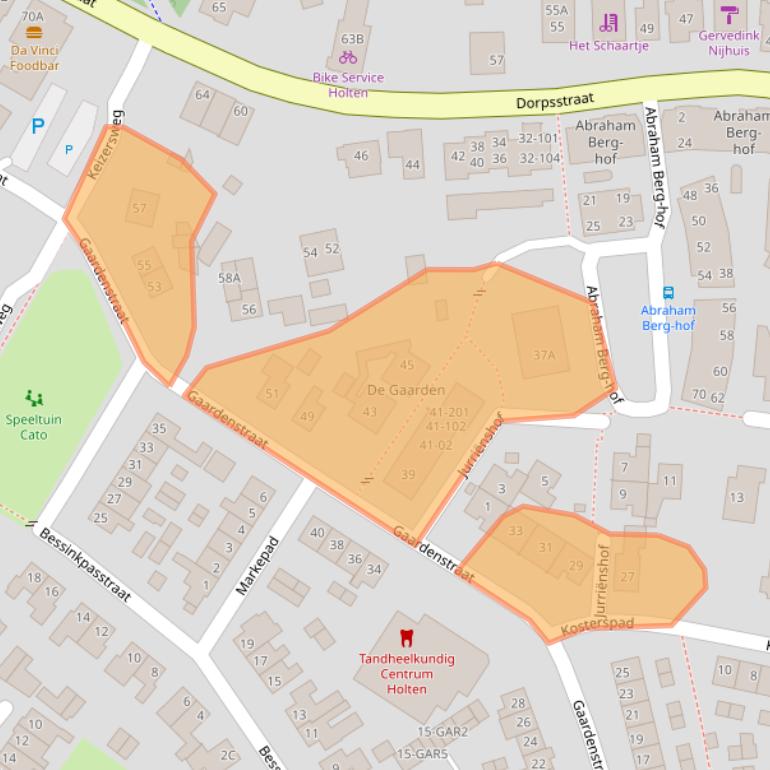 Kaart van postcodegebied 7451CV.