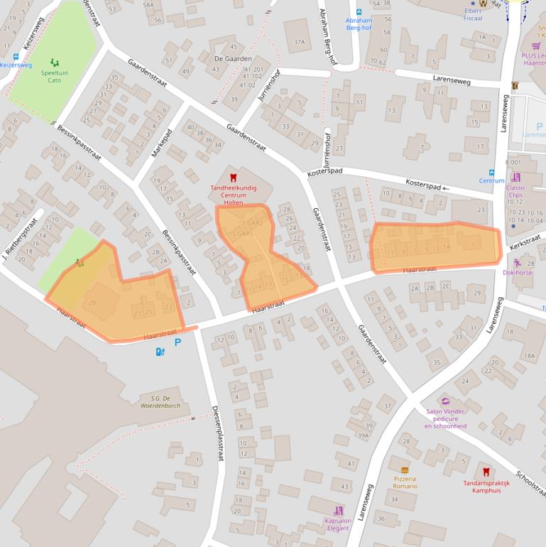 Kaart van postcodegebied 7451CX.