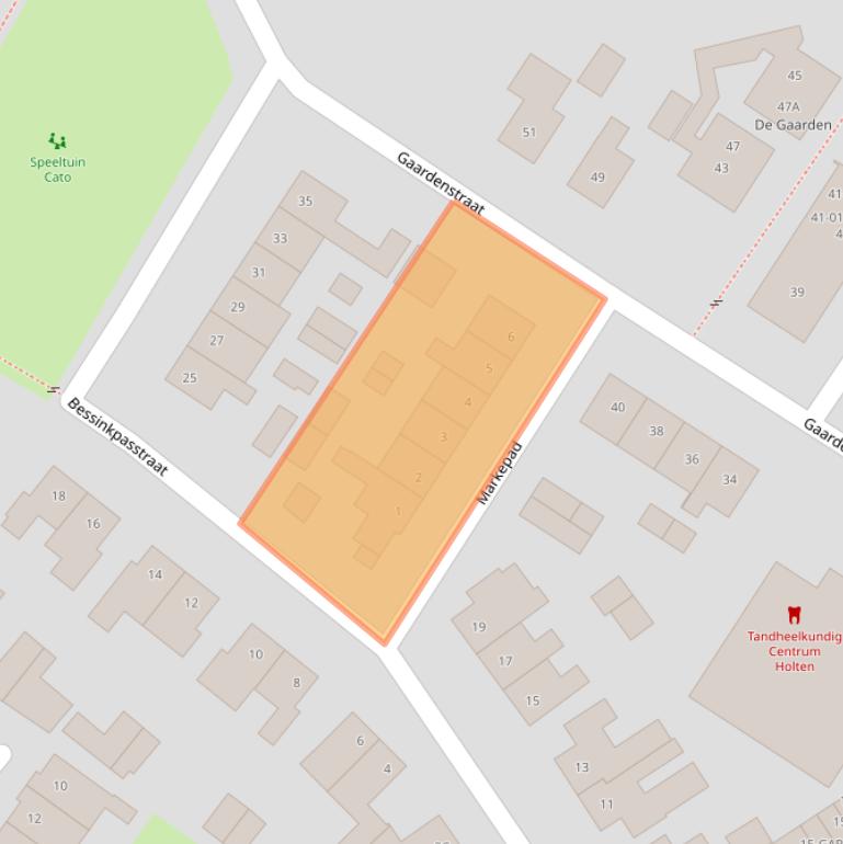 Kaart van postcodegebied 7451DK.