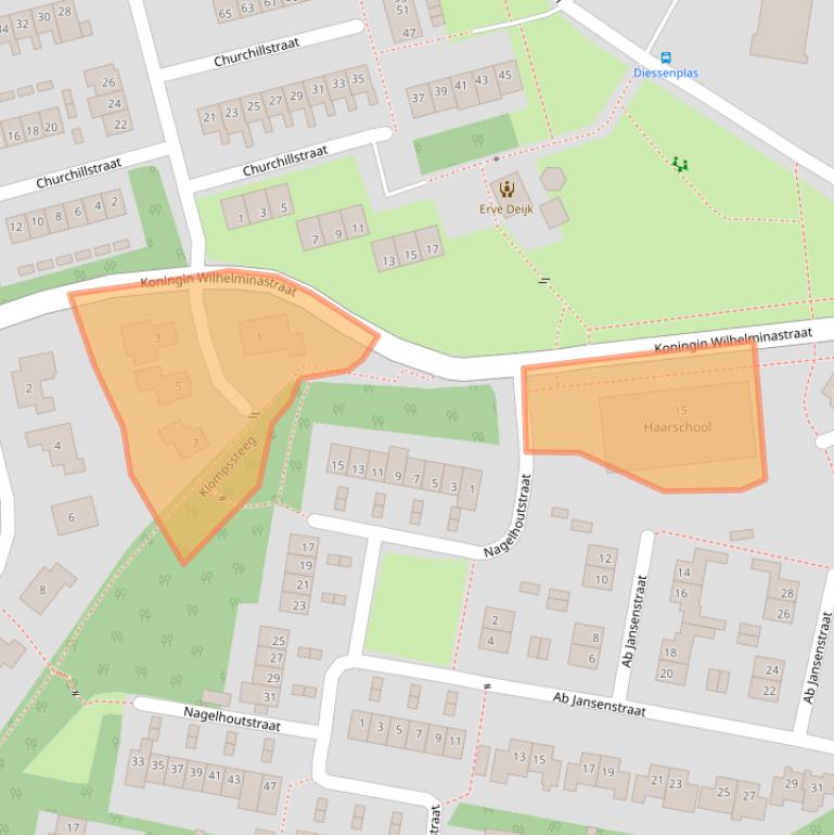 Kaart van postcodegebied 7451DZ.