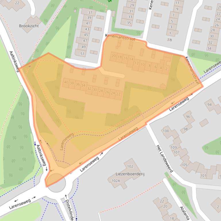 Kaart van postcodegebied 7451EJ.