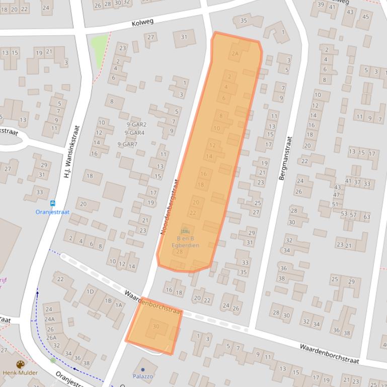 Kaart van postcodegebied 7451GG.