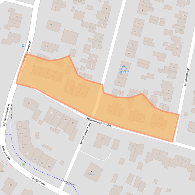 Kaart van postcodegebied 7451GJ.