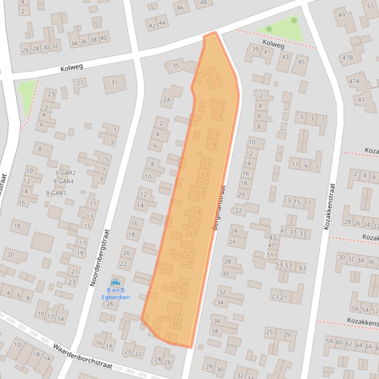 Kaart van postcodegebied 7451GL.