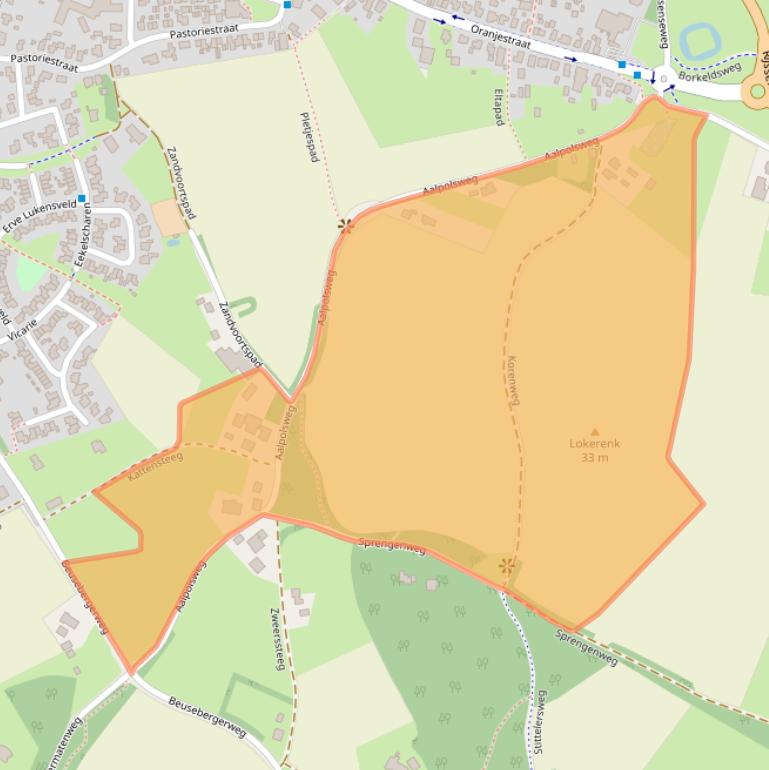 Kaart van postcodegebied 7451HK.