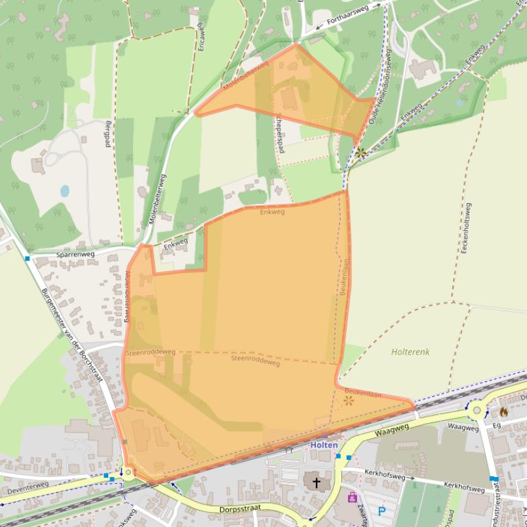 Kaart van postcodegebied 7451JA.