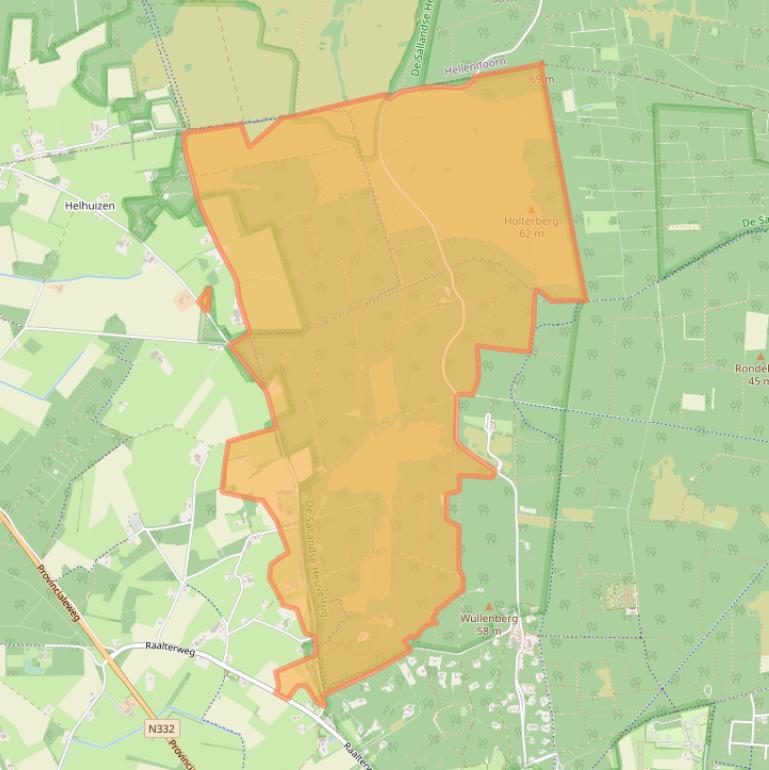 Kaart van postcodegebied 7451KE.