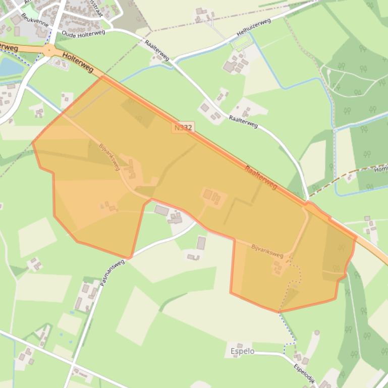 Kaart van postcodegebied 7451KN.