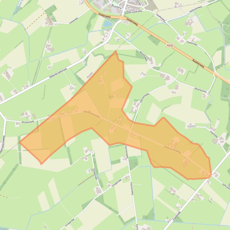 Kaart van postcodegebied 7451KR.