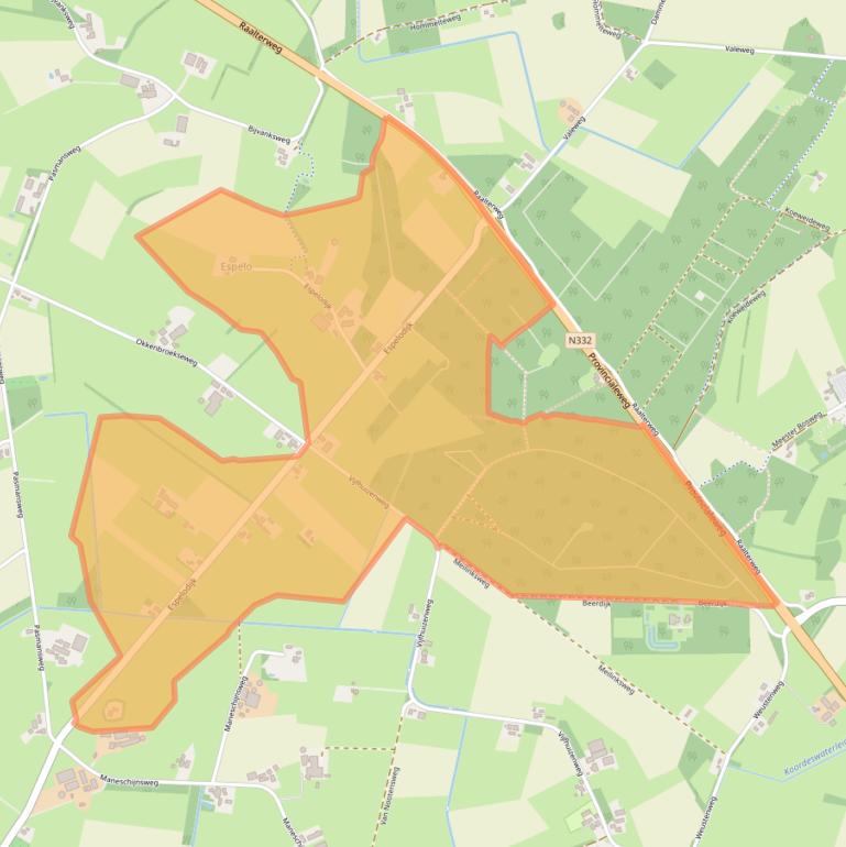 Kaart van postcodegebied 7451KS.