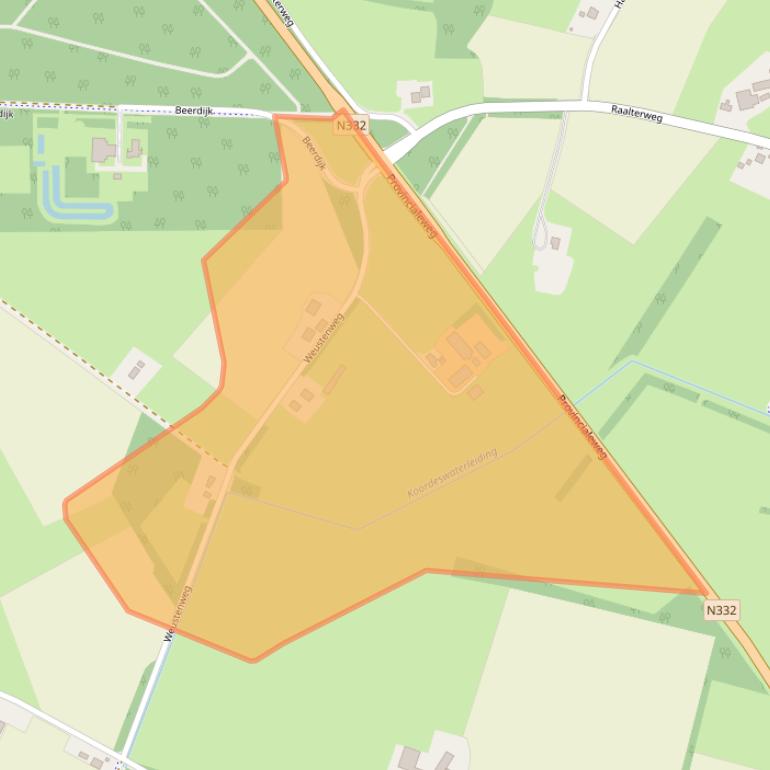 Kaart van postcodegebied 7451LG.