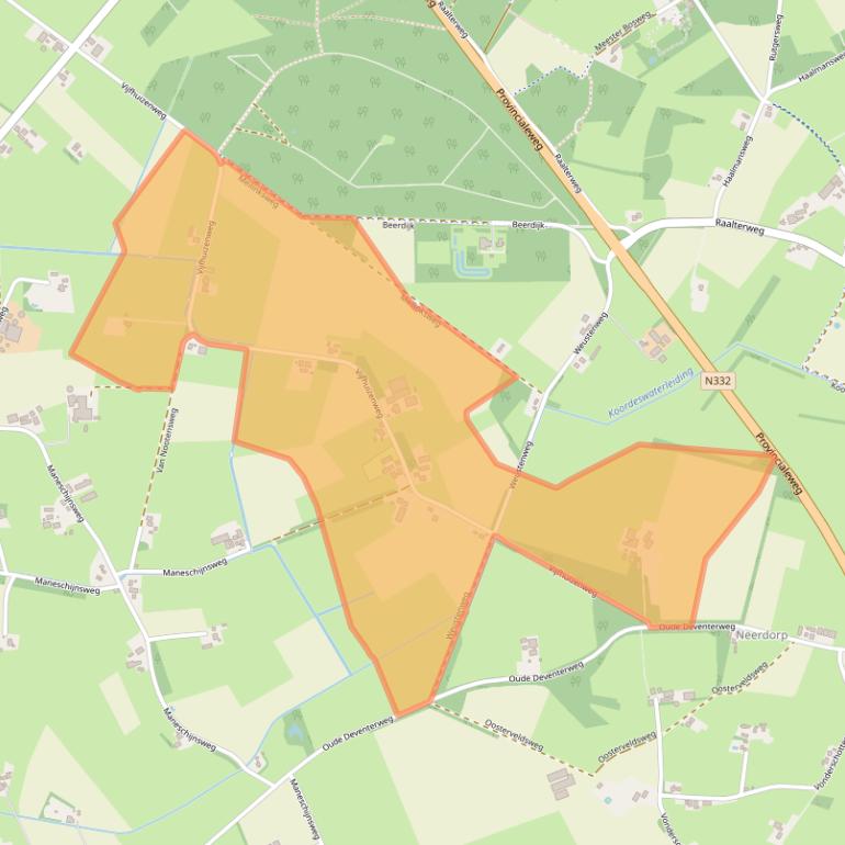 Kaart van postcodegebied 7451LH.